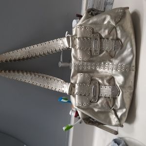 Michael Kors platinum metallic shoulder bag